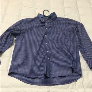 Blue (Red/Green Checkered) Button-Down